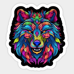 Wolf Smiling Sticker